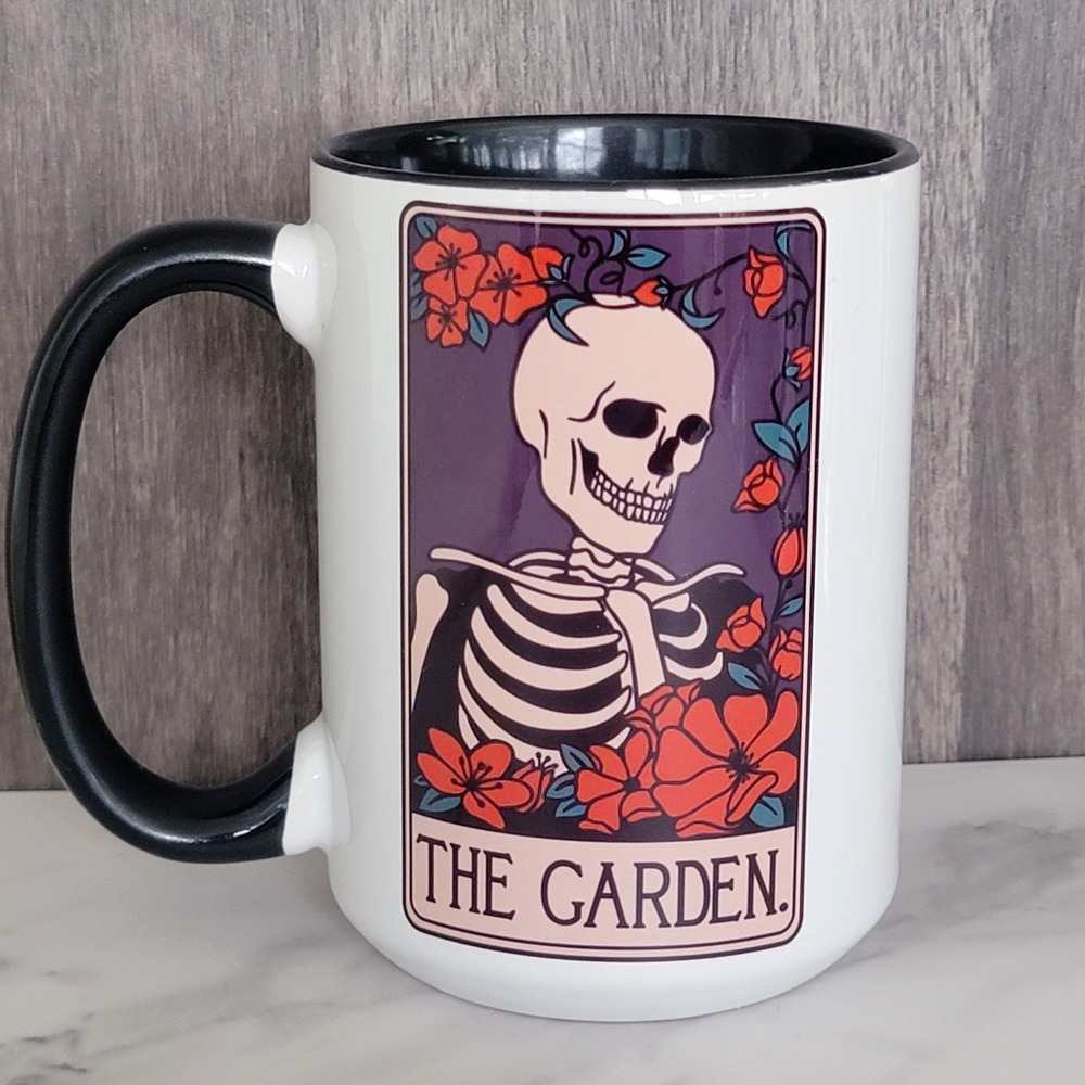 Halloween Skull and Garden Mug